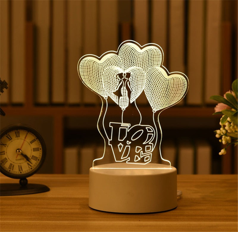 3D Night LED Light Table Light Lamp