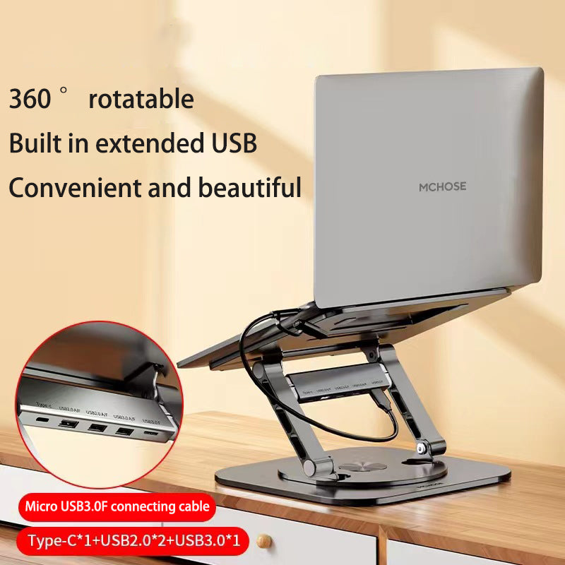 MCHOSE LS928 3rd Generation Folding, High Lifting Rotary Aluminium Alloy Laptop Stand