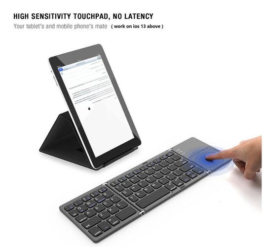 Mini wireless three-fold rechargeable Bluetooth keyboard
