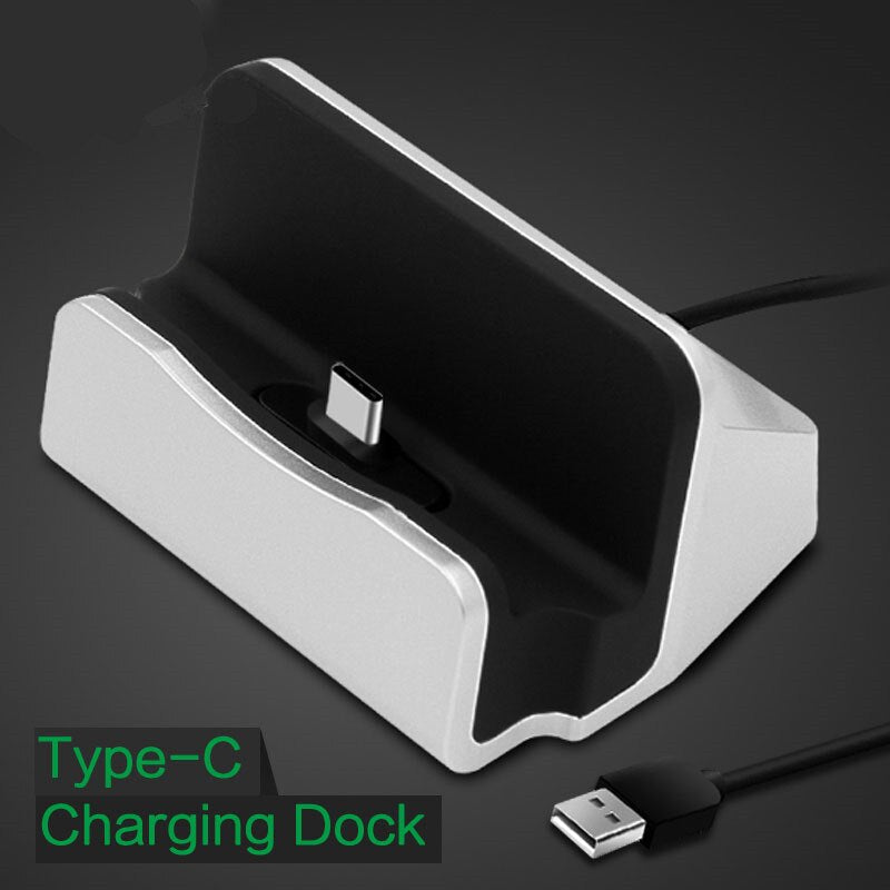 USB cable Data Sync Charger Dock Stand Station Cradle Charging For iPhone 6 7 8 X Samsung S xiaomi huawei Android Type C