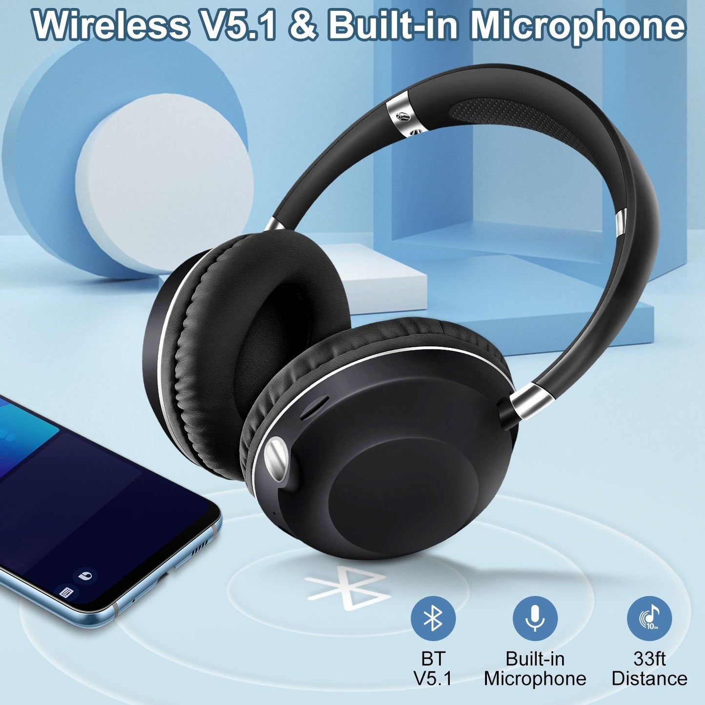Wireless new Bluetooth headset with high power flashlight lighting headset AKZ-K59 card FM