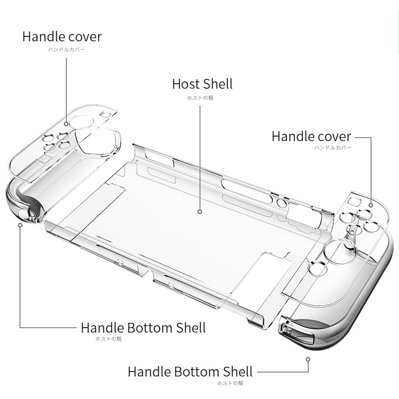 Detachable Crystal PC Transparent Case for Nintendo Switch NS & NX