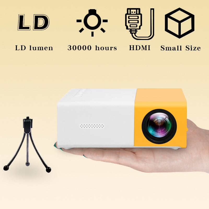 1pc Portable Movie Projector with Wi-Fi, HDMI, USB, and iOS/Android Compatibility
