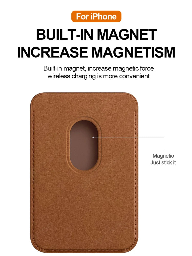 Mag Safe Magnetic Wallet Card Bag for iPhone