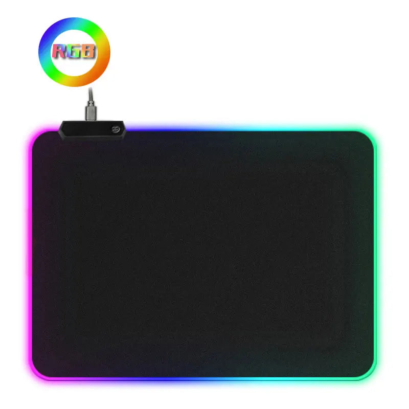 LED Light Gaming Mouse Pad & Large Keyboard Non-Slip Rubber Base-For Desktop Computer